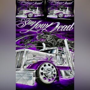 Milsleep Purple Trucker Sheet Set (pillow cases and light weight quilt)